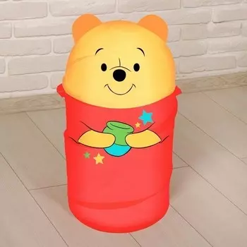Корзина для игрушек - Медвежонок Винни и его друзья с ручками и крышкой