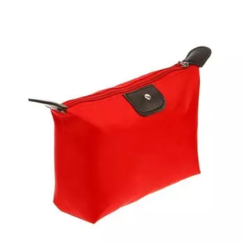 Косметичка-сумочка на молнии, 17х12х7 см, Красный