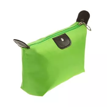 Косметичка-сумочка на молнии, 17х12х7 см, Зеленый