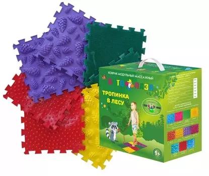 Коврик массажный модульный (ортопазл) - Микс Тропинка в лесу