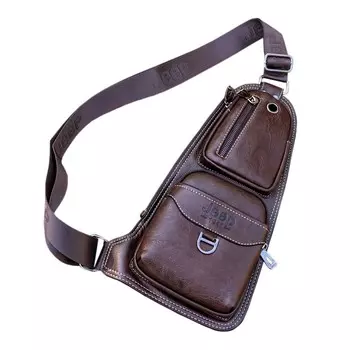 Кожаная сумка Jeep, Темно-коричневый