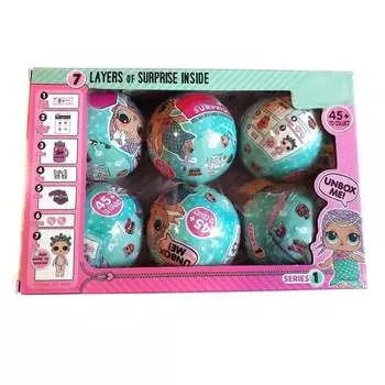 Кукла Сюрприз в шарике (набор из 6 кукол)