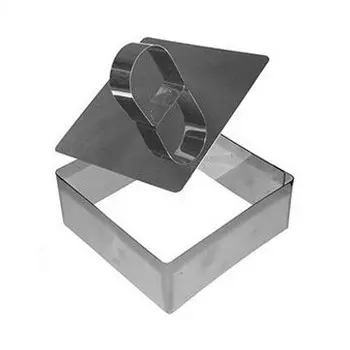 Кулинарная форма Квадрат - 10х10х4 см с прессом