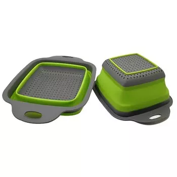 Квадратный складной силиконовый дуршлаг