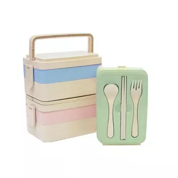 Ланч-бокс для микроволновой печи Yocoja 3 уровня, 18х12х10 см