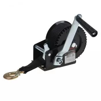 Лебедка ручная - Tundra, 1000 кг, трос-ремень 10 м