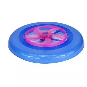 Летающий диск со световым элементом Фрисби, розовый