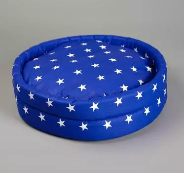 Лежанка Lowcost круглая, поплин, 40 х 40 х 12 см, микс цветов