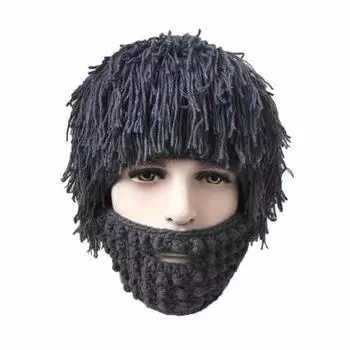 Лохматая шапка с бородой - Эпaтаж, Серый