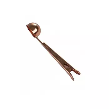 Ложка-зажим мерная с длинной ручкой для кофе, чая и сыпучих продуктов, медный