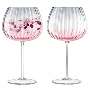 LSA Набор бокалов Dusk 2 шт., 650 мл розовый-серый