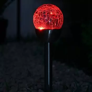 Luazon Lighting Фонарь садовый на солнечной батарее - Шар света, RGB