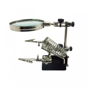 Лупа настольная 2.5x-90 мм третья рука с держателем для паяльника Kromatech SI 105/JM-508