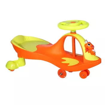 Машинка детская с полиуретановыми колесами - Бибикар-Лягушонок, оранжевый