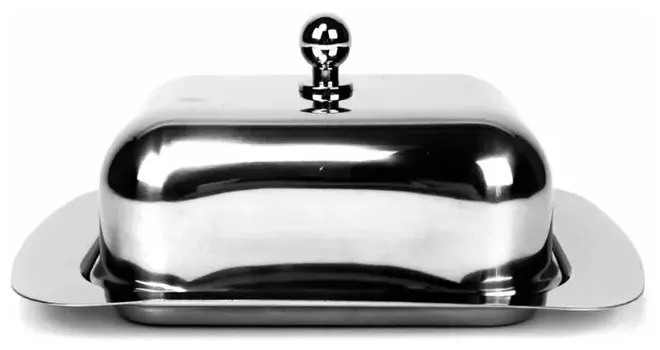 Масленка Kelli KL-3067 с крышкой серебристый