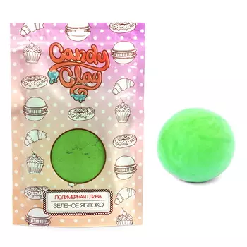 Масса для лепки. Полимерная кондитерская глина - Candy Clay, 100 гр, в ассортименте, зелёное яблоко