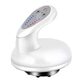 Массажер 2 в 1 - ваккуумные банки+скребок гуаша, белый