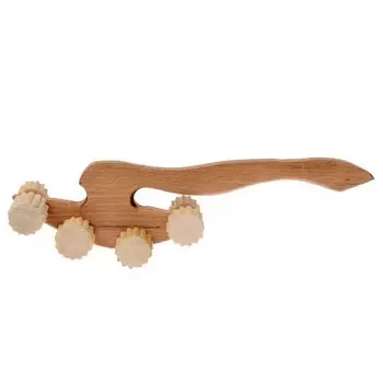 Массажер деревянный -Топорик, 8 роликов