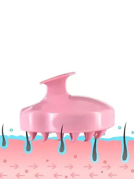 Массажер для мытья головы, розовый