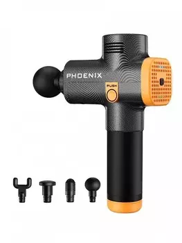 Массажер для тела Massage Gun (3 режима, 4 насадки)