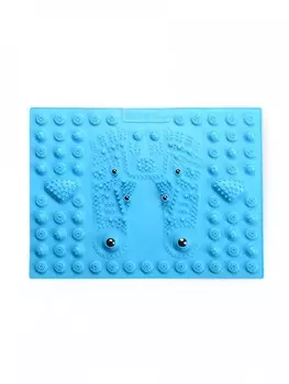 Массажный модульный коврик с магнитами (29х39 см, синий)