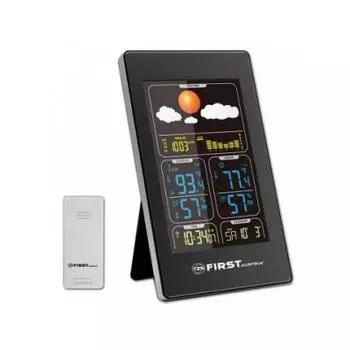 Метеостанция First FA-2460-3-BA, цветной LED-диспл., беспроводной датчик, измерение уличной/комнатной температуры