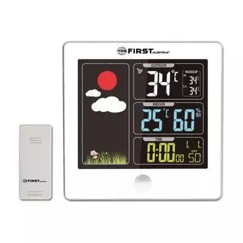 Метеостанция First FA-2460-5-WI, цветной LED-диспл., беспроводной датчик, измерение уличной/комнатной температуры