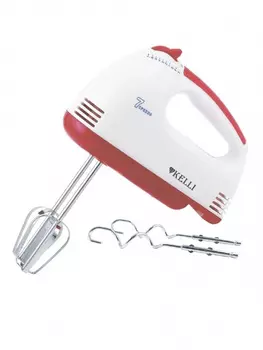 Миксер Kelli KL-5037, белый/красный