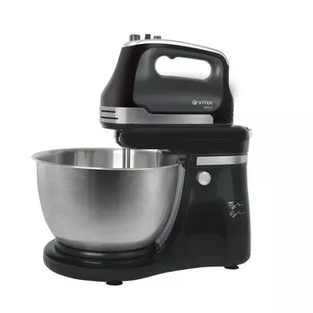 Миксер VITEK VT-1429, 900 Вт, 5 скоростей + Турбо режим, стальная вращающаяся чаша, 4 л