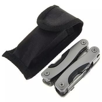 Мультитул-пассатижи 9 в 1, хром, с вырезами черными 2,5х4х9 см