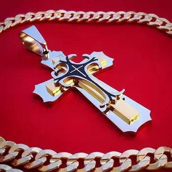 Мужской кулон крест Steel Rage