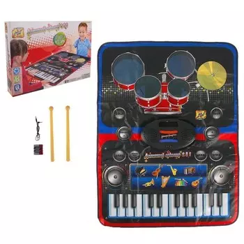 Музыкальный коврик 2 в 1 Musical Drum Kit Playmat