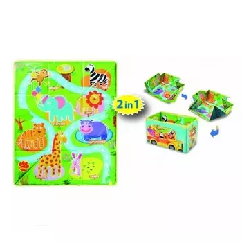 Музыкальный коврик-коробка - Зоопарк, Foldable Music Storage Box