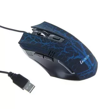 Мышь LuazON L-035, игровая, проводная, оптическая (3200 dpi)