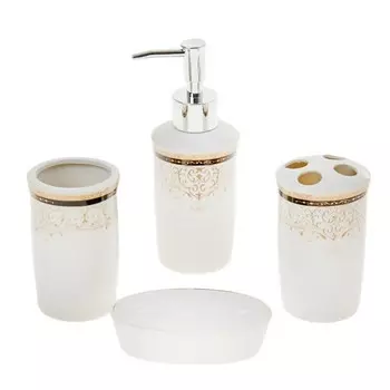 Набор аксессуаров для ванной комнаты, 4 предмета - Золотая роскошь