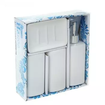 Набор аксессуаров для ванной комнаты, 4 предмета - Статика