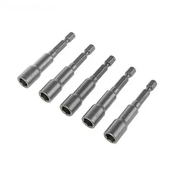 Набор бит с торцевыми головками Tundra basic, с магнитом 5 шт, L=65 мм, 8 мм