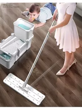 Набор для уборки двухъярусный со стиральной доской и съемным ведром - Премиум