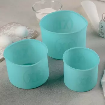 Набор форм для выпечки - Куличики, 3 шт., цвет микс