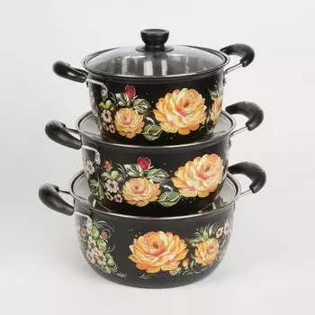 Набор кастрюль для приготовления - Русские традиции