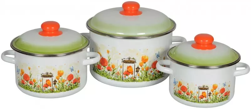 Набор кастрюль СтальЭмаль 7KB191M 6 пр. Голландская