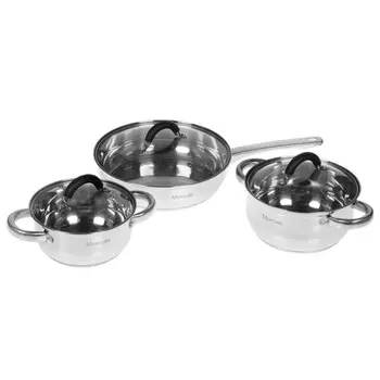 Набор посуды для готовки Mercury MC-7011 6 предметов, 2л, 1,4л, 2,6л