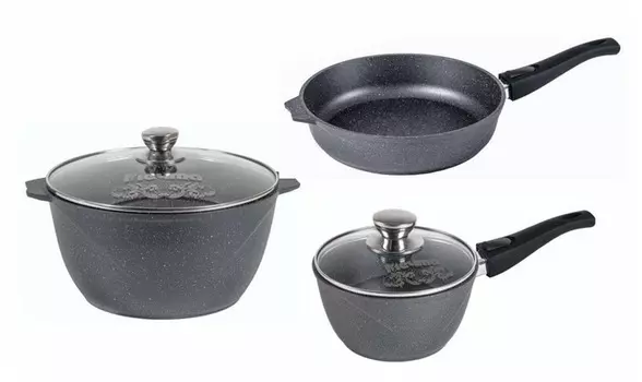 Набор посуды Мечта 5 пр. черный