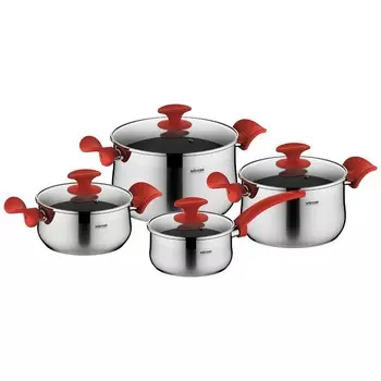 Набор посуды Nadoba Karla 727519 8 пр. серебристый