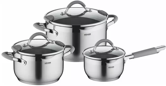 Набор посуды Nadoba Nita 726918 6 пр. серый