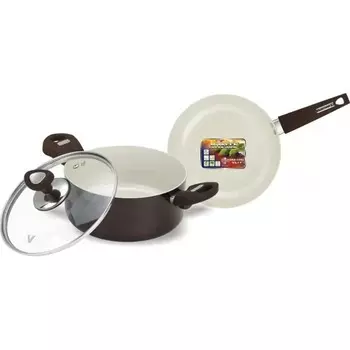 Набор посуды Vitesse VS-2219 3 пр. коричневый