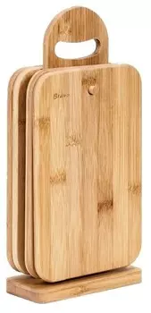 Набор разделочных досок BRAVO 136, 23х15 см, 4 шт., коричневый