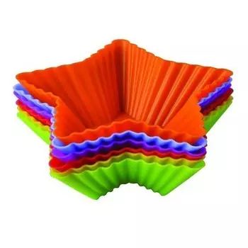 Набор силиконовых форм для выпечки Regent Inox «Тарталетки звезды»