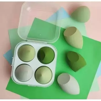 Набор спонжей для макияжа, 4 шт., цвет микс