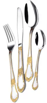 Набор столовый Mercury (24 предмета) бордовый бархат